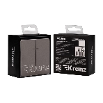 Выключатель Kranz ROUND 2 кл с подсветкой 10А с/у титан, фото6