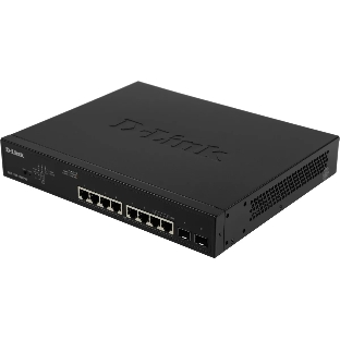 Коммутатор D-Link DGS-1100-10MPPV2/A, 8×1 Гбит/с + 2×1 Гбит/с SFP, настраиваемый