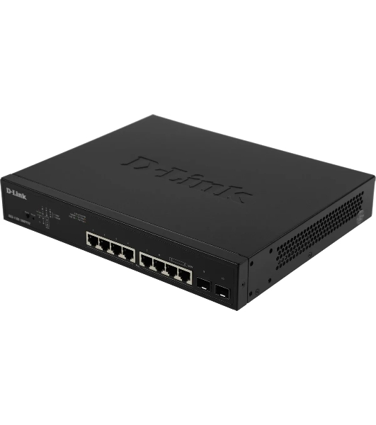 Коммутатор D-Link DGS-1100-10MPPV2/A, 8×1 Гбит/с + 2×1 Гбит/с SFP, настраиваемый