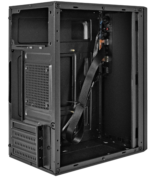 Компьютерный корпус Minitower ExeGate BAA-308U2-UNS350 (mATX, БП UNS350 с вент. 12см, 1хUSB/2хUSB 3.0, HD Audio, черный)