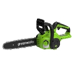 Цепная пила аккумуляторная GreenWorks G24CS25K4, 24V, 25 см, c АКБ 4А·ч и ЗУ (2007707UB), фото 1