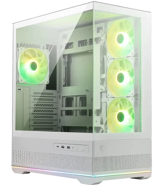 Компьютерный корпус MSI MAG Pano 110R PZ белый без БП ATX 6x120мм 7x140мм 2xUSB 3.0 1xUSB3.1 audio AirDuct bott PSU