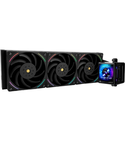 Система жидкостного охлаждения Thermalright Elite Vision 360 ARGB Soc-AM5/AM4/1200/1700/1851 черный 4-pin 27.7dB Al LCD Ret (E-VISION-360-BL-ARGB)