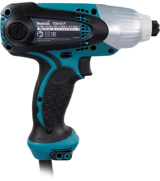 Дрель-шуруповерт Makita TD0101F, 230 Вт, 100 Нм, щеточный, ударный