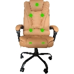Кресло Cactus CS-CHR-OC05M-BR бежевый, экокожа, подголовник, фото3