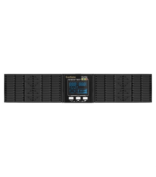 Источник бесперебойного питания On-line ExeGate EP285646RUS PowerExpert ULS-1000.LCD.AVR.C13.USB.RS232.SNMP.2U 1000VA/1000W, On-Line, PF=1, LCD, 4*IEC-C13, RS232, USB, SNMP-slot, Rackmount 2U/Tower, черный