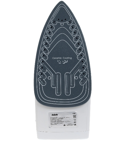 Утюг BBK ISE-2400 бирюзовый/белый, 2400 Вт, 35 г/мин, 140 г/мин, 280 мл