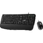 Комплект клавиатура+мышь Genius KM-123 проводной, USB, 1200 DPI, черный, фото 1