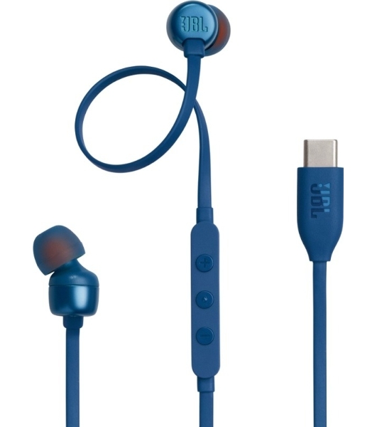 Проводные наушники JBL Tune 310C синий, внутриканальные, микрофон