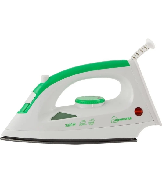 Утюг Homestar HS-4001 белый/зеленый, 2000 Вт, 20 г/мин, 100 г/мин, 90 мл