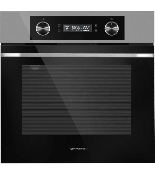 Шкаф духовой электрический Maunfeld AEOH60102S, 60л, дверца с 3 стеклами, нержавеющая сталь