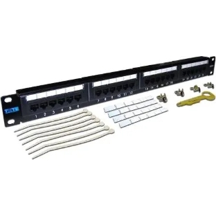 Патч-панель Lanmaster TWT-PP24UTP 19' 1U 24xRJ45 кат.5e UTP