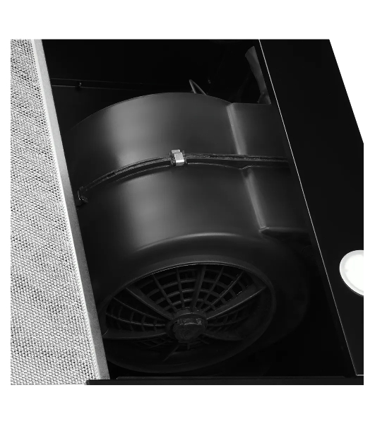Встраиваемая вытяжка Kuppersberg SLIMTURBO 60 B, 60 см, отвод/рециркуляция, 1500 м3/час, механическое управление, 3 скорости, освещение 2х2 Вт, металлические жироулавливающие фильтры, угольный фильтр KF-ES (опция), 63.4 дБ, обратный клапан, шхвхг:55.2x25.5x28см, черный