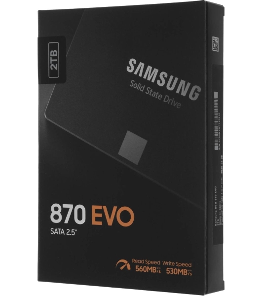 Накопитель SSD Samsung 870 EVO, 2Tb, SATA III, 2.5', R/W 560/530