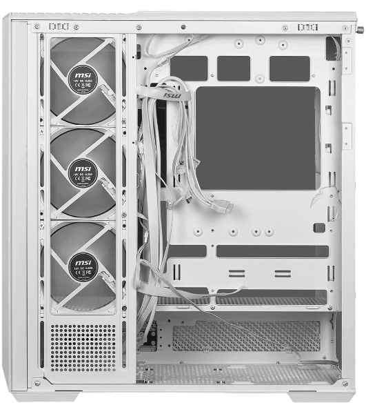 Компьютерный корпус MSI MAG PANO 130R PZ White 2xUSB 3.2 Gen 1, 1xUSB 3.2 Gen2 Type-C, 3x120мм ARGB Reverse Blade Fan, 1x120мм ARGB Fan, 1 to 3 Fan PWM Splitter, Tempered Glass Window