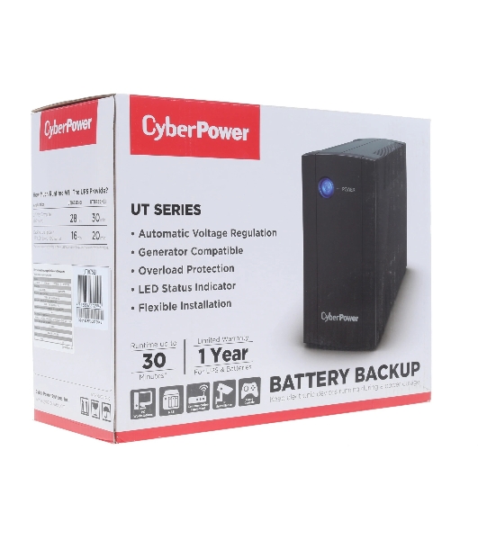 Источник бесперебойного питания CyberPower UTI875EI/875 ВА/425 Вт/4 x IEC 320 C13 (компьютерная)