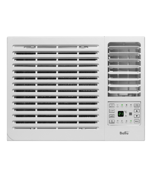 Кондиционер оконный Ballu BWC-07 AC 7000 BTU, 20 м², 49 дБ, охлаждение, осушение, белый