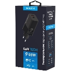 Сетевое зарядное устройство Maxvi A482GN 65W, 1xUSB-A, 1xUSB-C, черный, фото5