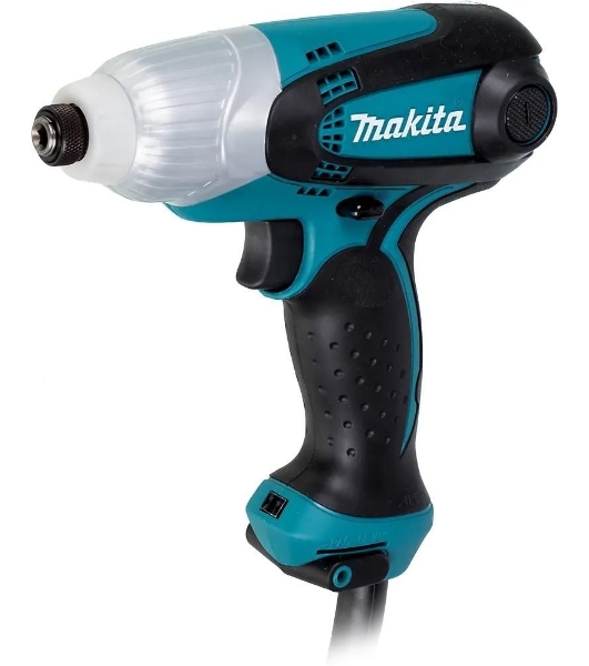 Дрель-шуруповерт Makita TD0101F, 230 Вт, 100 Нм, щеточный, ударный