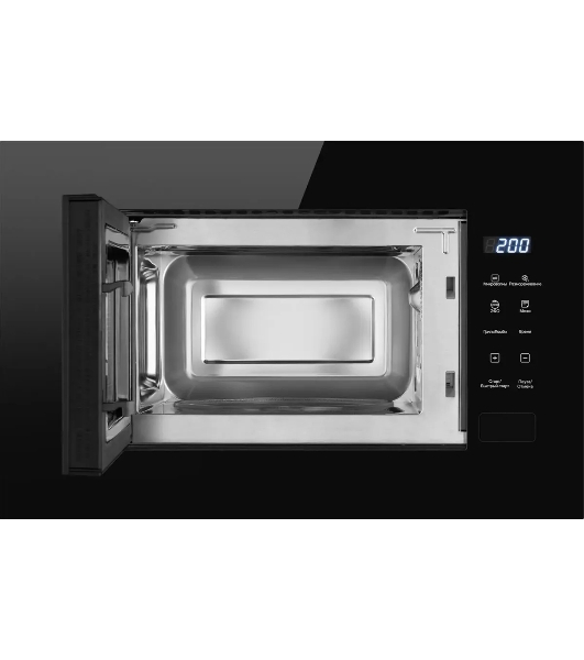 Микроволновая печь встраиваемая Weissgauff HMT-206 Compact Grill черный, 20 л, 700 Вт, переключатели - сенсор