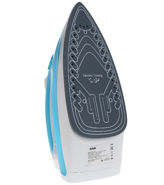 Утюг BBK ISE-2400 бирюзовый/белый, 2400 Вт, 35 г/мин, 140 г/мин, 280 мл