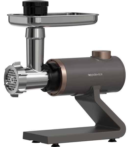 Мясорубка электрическая Topdevice TDMG100 капучиновый, 2000 Вт, 3 кг/мин, реверс, насадки - 7