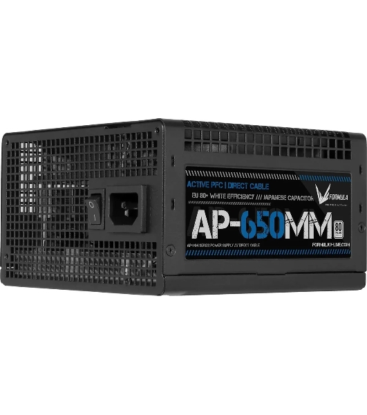 Блок питания Aerocool/Formula ATX 650W AP-650ММ 80 PLUS WHITE (20+4pin) APFC 120мм fan 6xSATA RTL