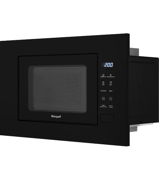 Микроволновая печь встраиваемая Weissgauff HMT-206 Compact Grill черный, 20 л, 700 Вт, переключатели - сенсор