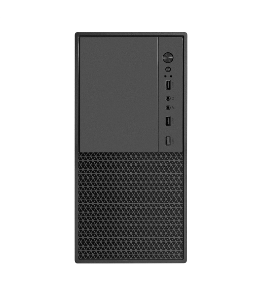 Компьютерный корпус Minitower ExeGate BAA-308M-UNS350 (mATX, БП UNS350 с вент. 12см, 2*USB, HD Audio, черный)