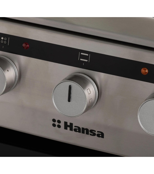 Плита электрическая Hansa FCCX64000 серебристый, конфорок 4 шт, духовка 69 л, 60 см x 85 см x 60 см