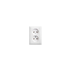 Розетка WESSEN RS16-235-BХИТ белый 2-ая б/з 10А скрытый монтаж, фото 1