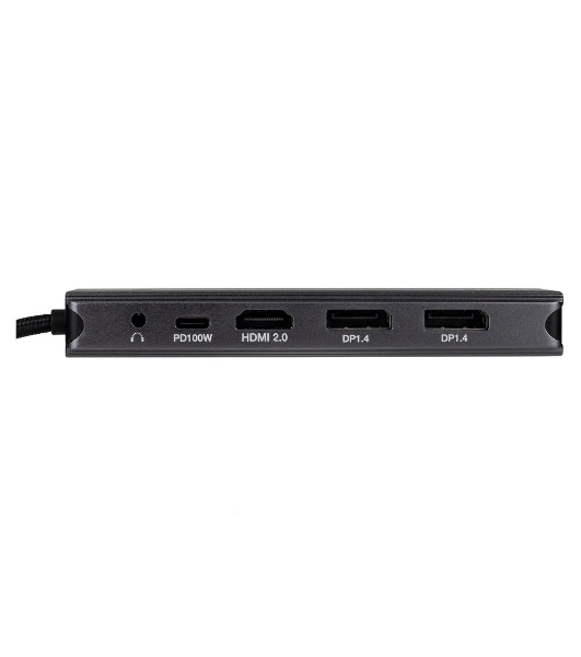 USB-концентратор HIPER HP-DS11-01, USB Type-C, USB Type-C/HDMI/USB-A/microSD/SD/DisplayPort/3.5мм/RJ45, USB