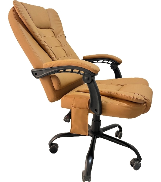 Кресло Cactus CS-CHR-OC05M-BR бежевый, экокожа, подголовник