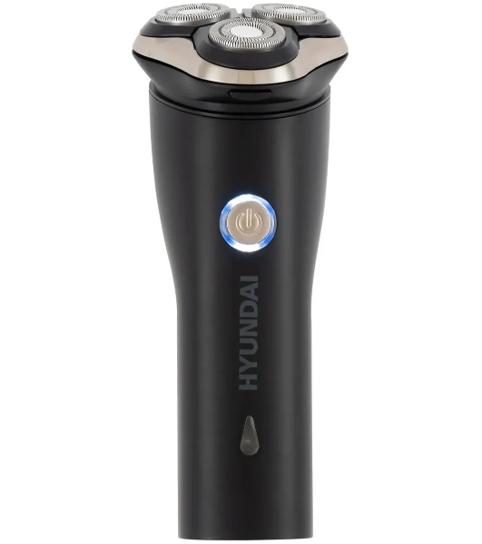 Электробритва роторная Hyundai H-SH8090 реж.эл.:3 питан.:аккум. черный/золотистый