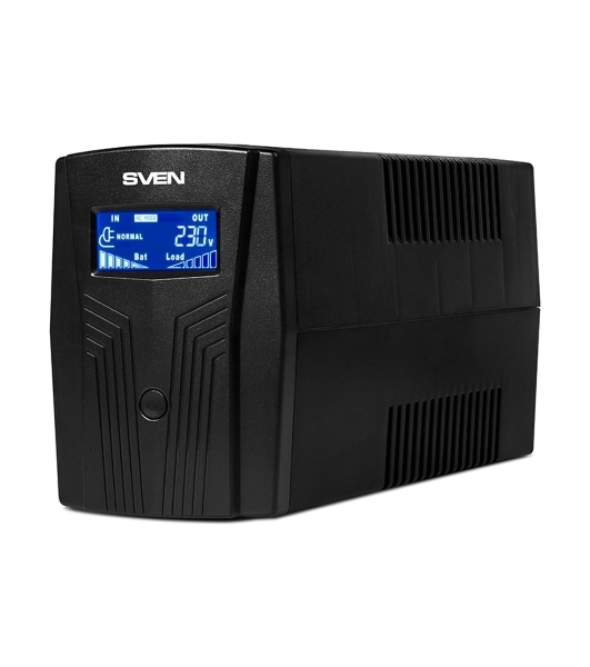 Источник бесперебойного питания SVEN Pro 650 650VA/390W LCD, USB, RJ-45 (2 EURO)