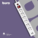 Сетевой фильтр Buro BU-SP1.8 USB 2A-W 1.8 м, 6 розеток, белый, коробка, фото5