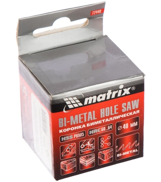 Коронка Matrix BIMETAL, 40 мм