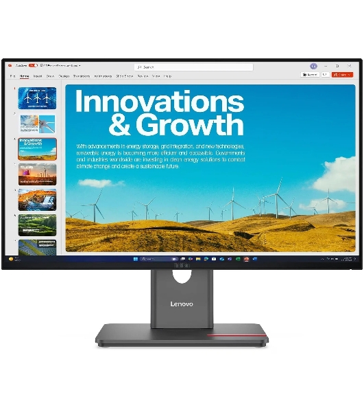 Монитор Lenovo 23.8' ThinkVision P24QD-40 черный IPS LED 4ms 16:9 HDMI матовая HAS Piv 1500:1 300cd 178гр/178гр 2560x1440 120Hz DP QHD USB