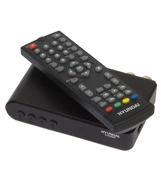 Приставка для цифрового ТВ Hyundai H-DVB200 черный, DVB-T2, DVB-T, DVB-C, HDMI, USB 2.0