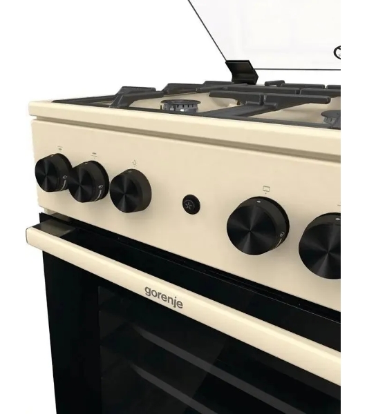 Плита газовая Gorenje GG5A21BEF бежевый, конфорок 4 газовых, духовка 70 л, 50 см x 85 см x 59.4 см