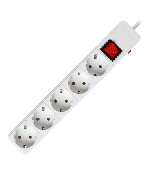 Сетевой фильтр Smartbuy (SBSP-5-18-W) 5 гн х 1,8 м белый
