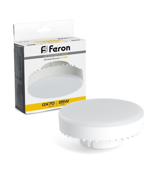 Лампа светодиодная Feron LB-474 LED 25Вт GX70 теплый таблетка
