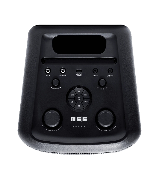 Портативная колонка MEG SPA080BL, 80Вт, Bluetooth 5.3, влагозащита IPX4, время работы 9ч, черная