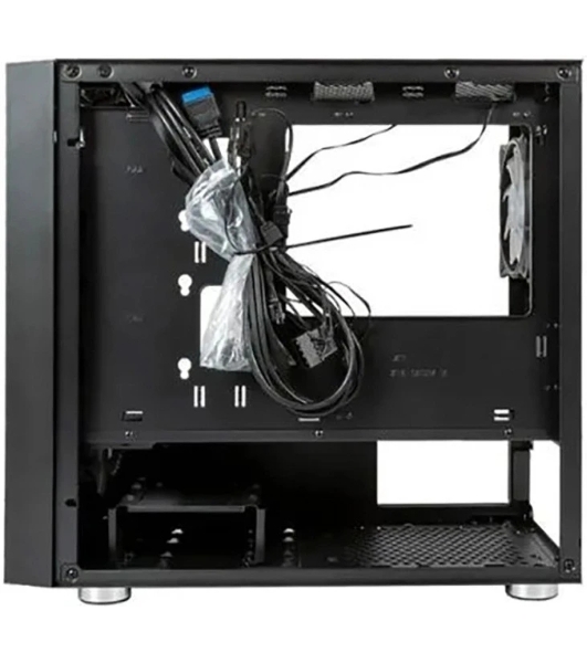 Компьютерный корпус Minitower mATX Eurocase 00-01003410 M07 3ARGb черный без БП закаленное стекло USB 3.0