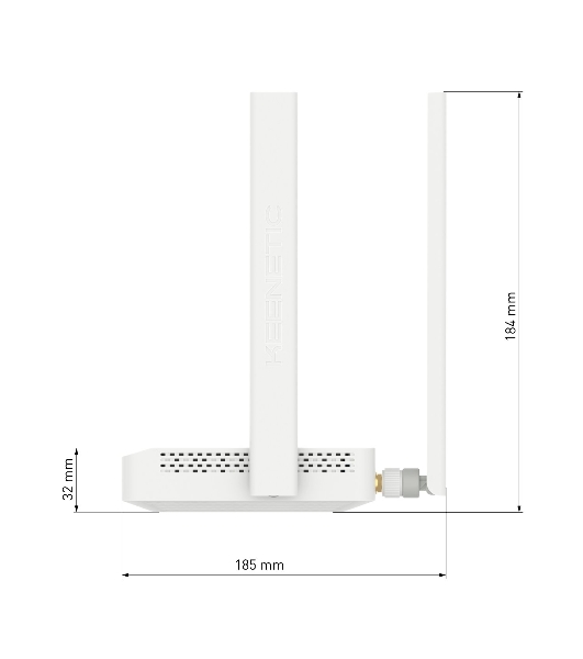Роутер беспроводной Keenetic Runner 4G (KN-2212) с модемом 4G, Mesh Wi-Fi N300 и 4-портовым Smart-коммутатором