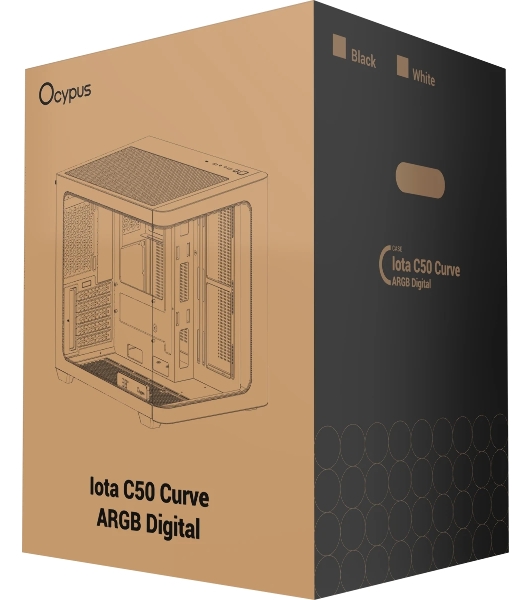 Компьютерный корпус Ocypus Iota C50 BK Curve ARGB Digital mATX без БП (Iota-C50-BKD300CD-GL)