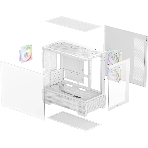 Компьютерный корпус Deepcool CG380 3F WH без БП, боковое окно (панорама), 3x120мм ARGB PWM вентилятора, белый, mATX, фото3
