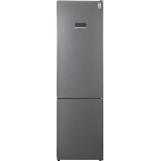 Холодильник Weissgauff CBN2WC2C2 INVERTER тёмно-серый двухкамерный 280/108л морозилка снизу, No Frost, фото 1