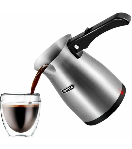 Электрическая турка Centek CT-1099 SS серебристый, исп. кофе - молотый, 0.5 л, 480 Вт
