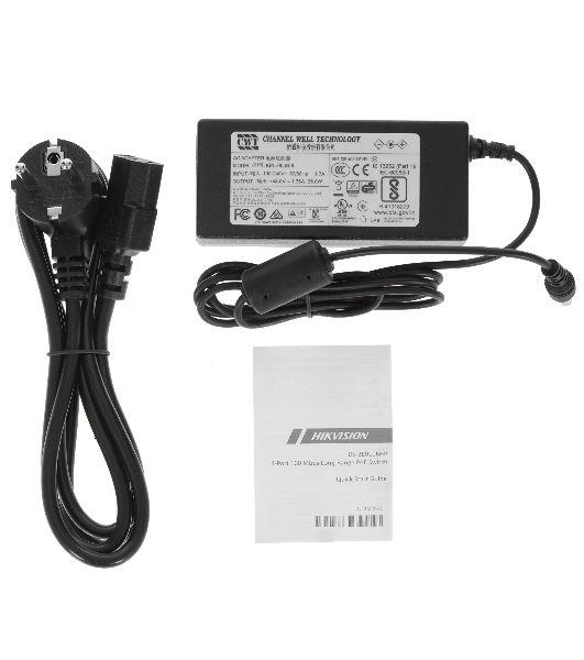 Коммутатор Hikvision DS-3E0106HP-E, 4×100 Мбит/с PoE + 2×100 Мбит/с, неуправляемый